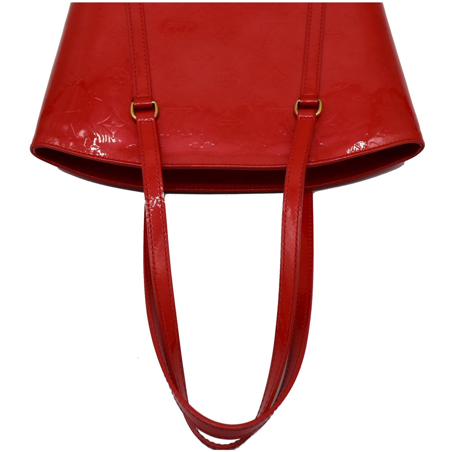 LOUIS VUITTON Avalon MM Monogram Vernis Shoulder Tote Bag Rouge Grenadine