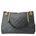 LOUIS VUITTON Surene MM Empreinte Leather Shoulder Bag Black
