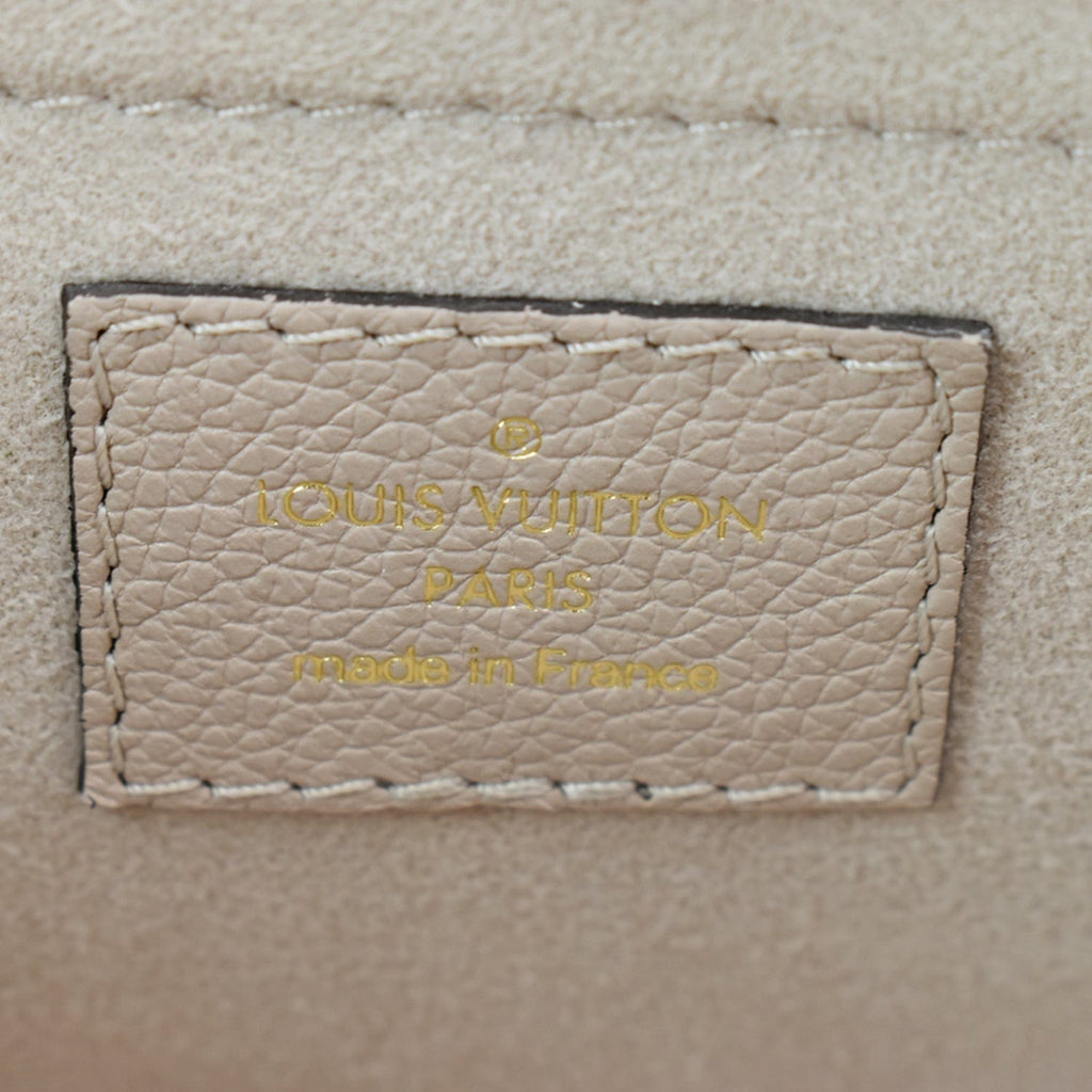 LOUIS VUITTON Lockme Tender Grained Calfskin Leather Shoulder Bag Greige