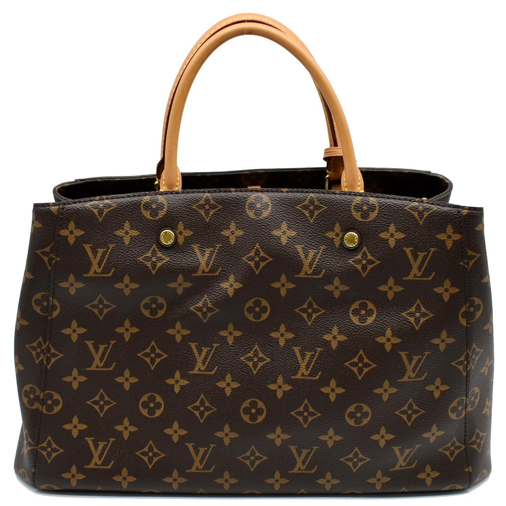 LOUIS VUITTON Montaigne GM Monogram Canvas Shoulder Bag Brown