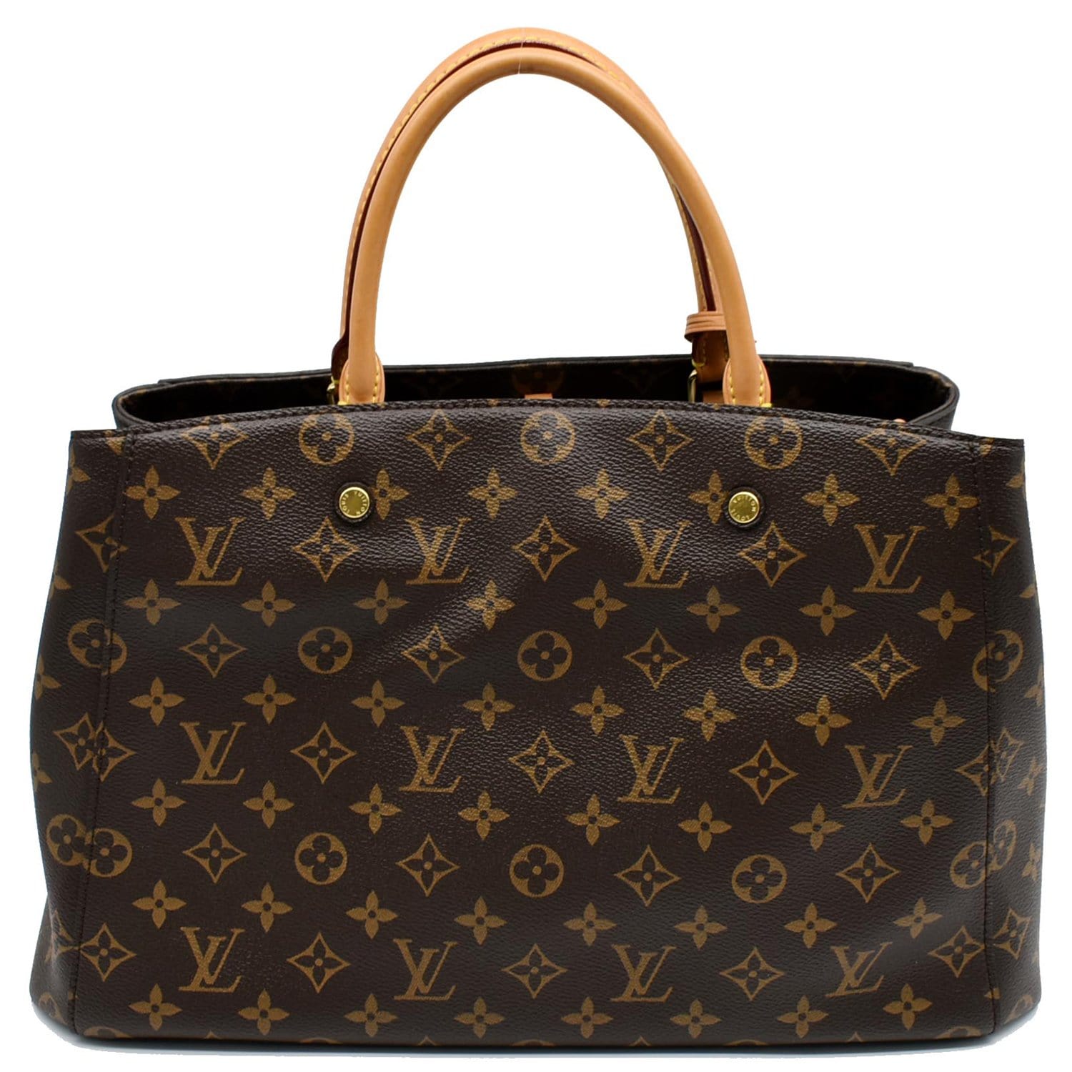 LOUIS VUITTON Montaigne GM Monogram Canvas Shoulder Bag Brown