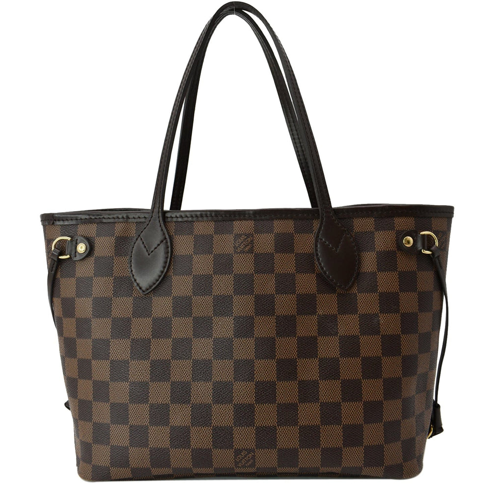 LOUIS VUITTON Neverfull PM Damier Ebene Shoulder Bag Brown