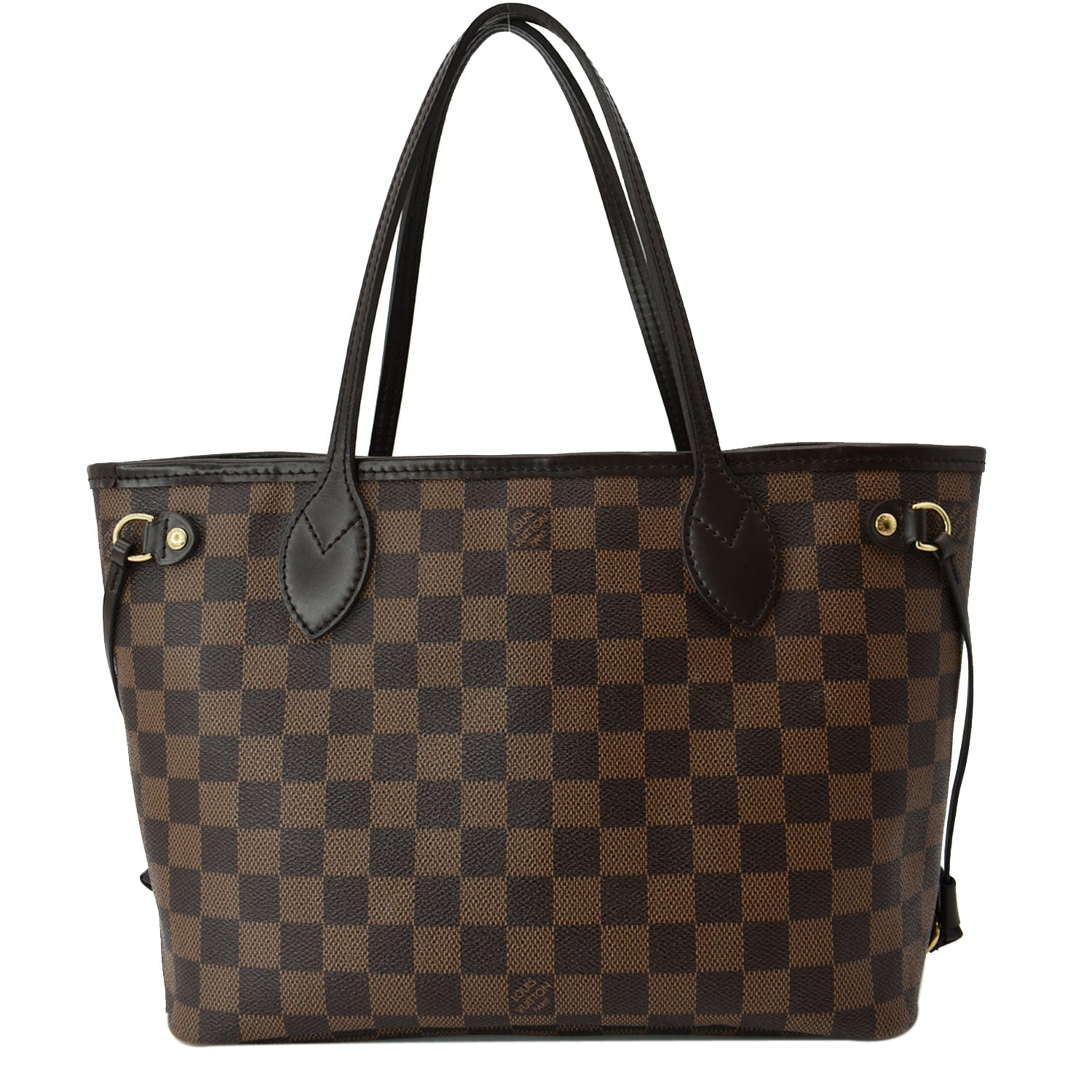 LOUIS VUITTON Neverfull PM Damier Ebene Shoulder Bag Brown