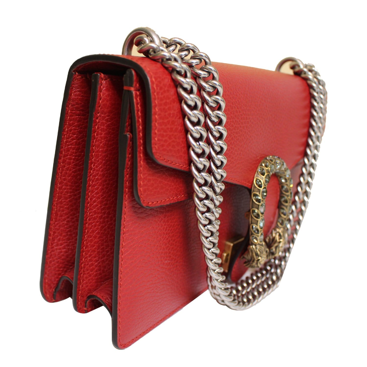 GUCCI Dionysus Small Leather Shoulder Bag 400249 Red
