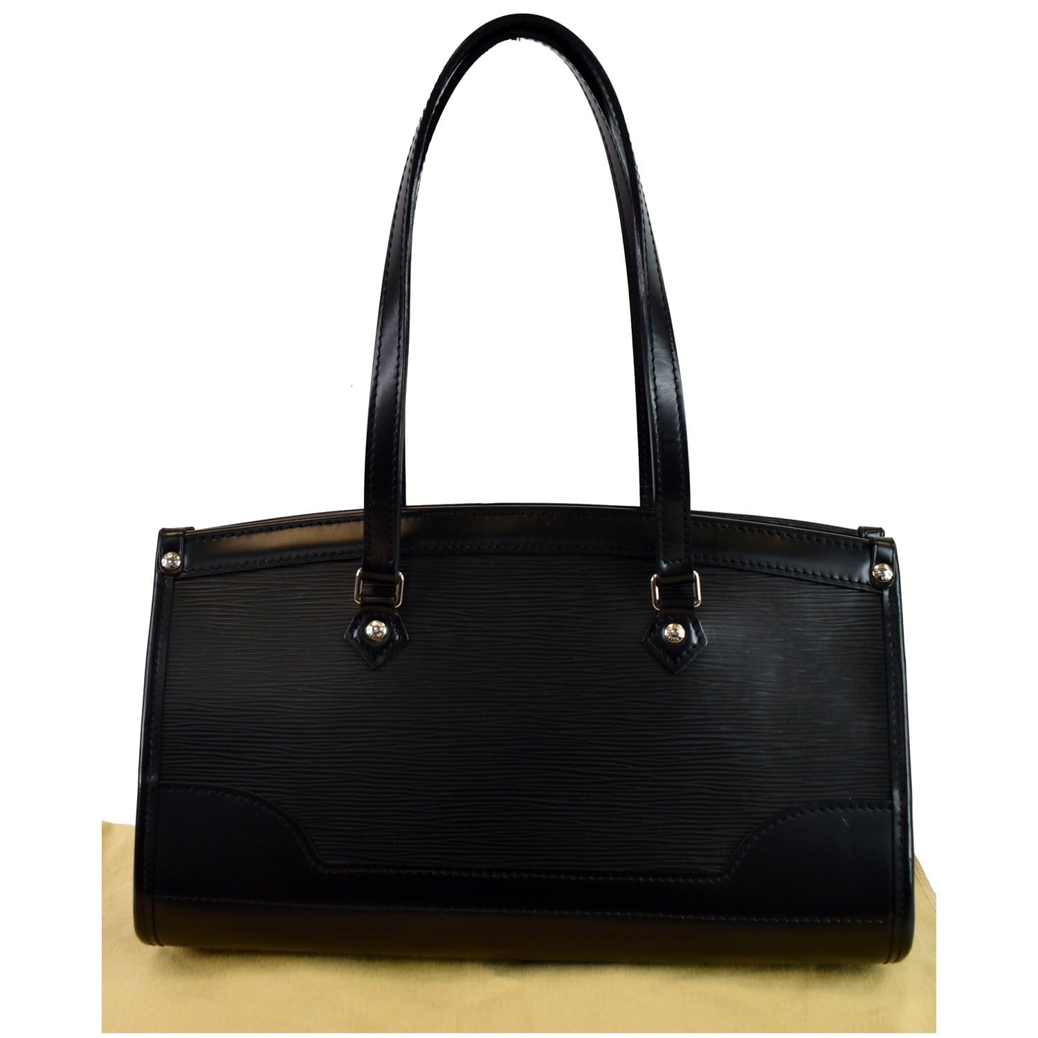 LOUIS VUITTON Madeleine PM Epi Leather Shoulder Bag Black