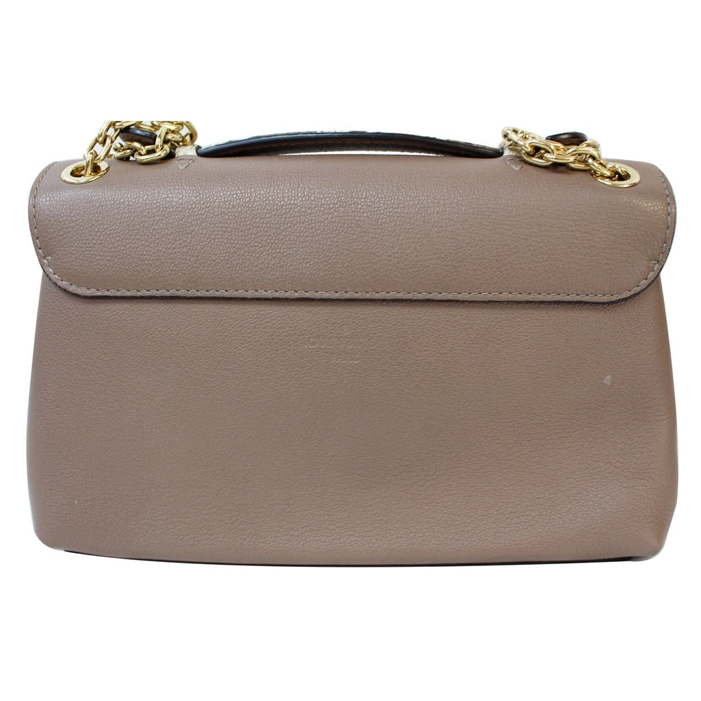 LOUIS VUITTON Python Very Chain Leather Shoulder Bag Taupe