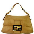 FENDI Mama Forever Large Flap Leather Shoulder Bag Yellow