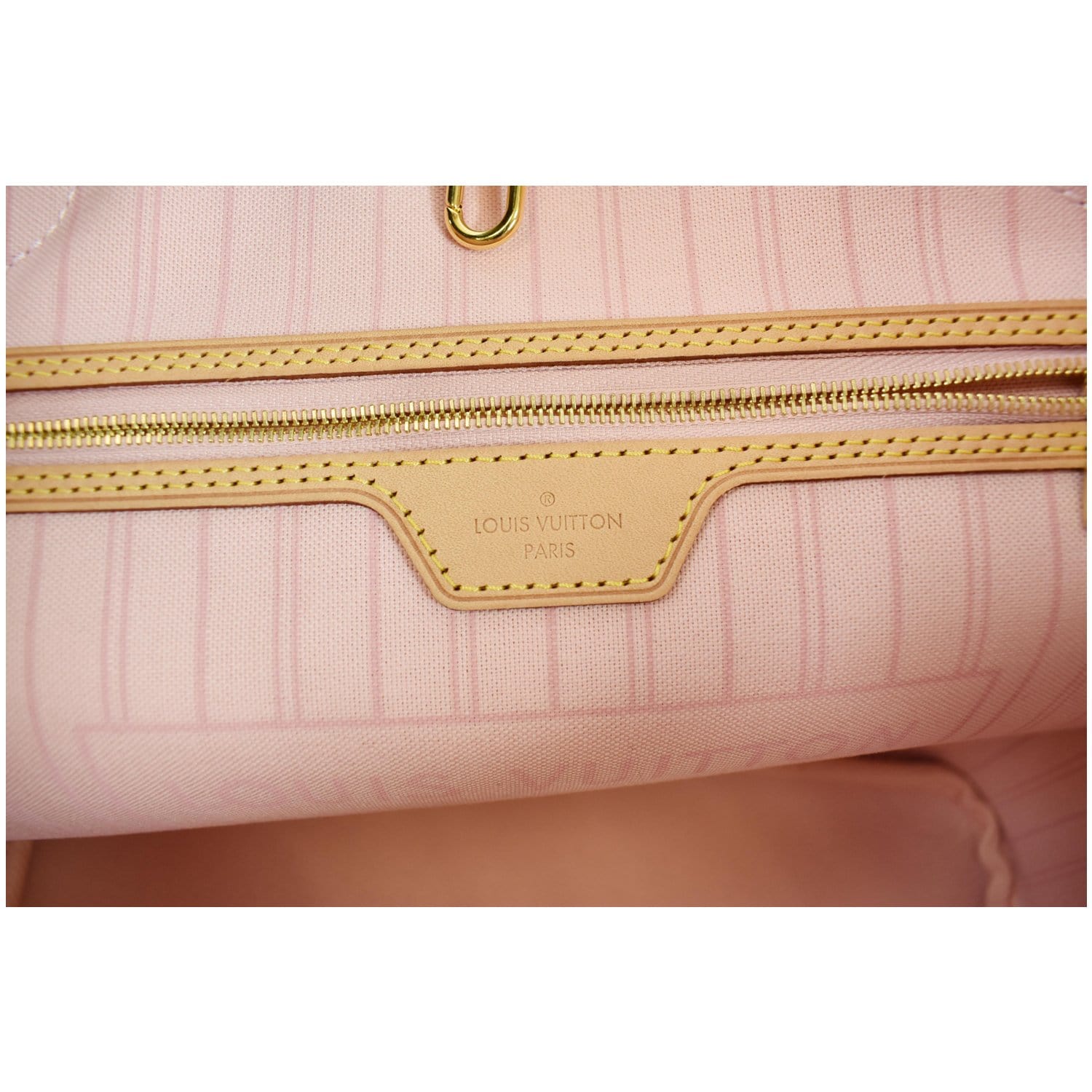 LOUIS VUITTON Neverfull MM Damier Azur Shoulder Bag White