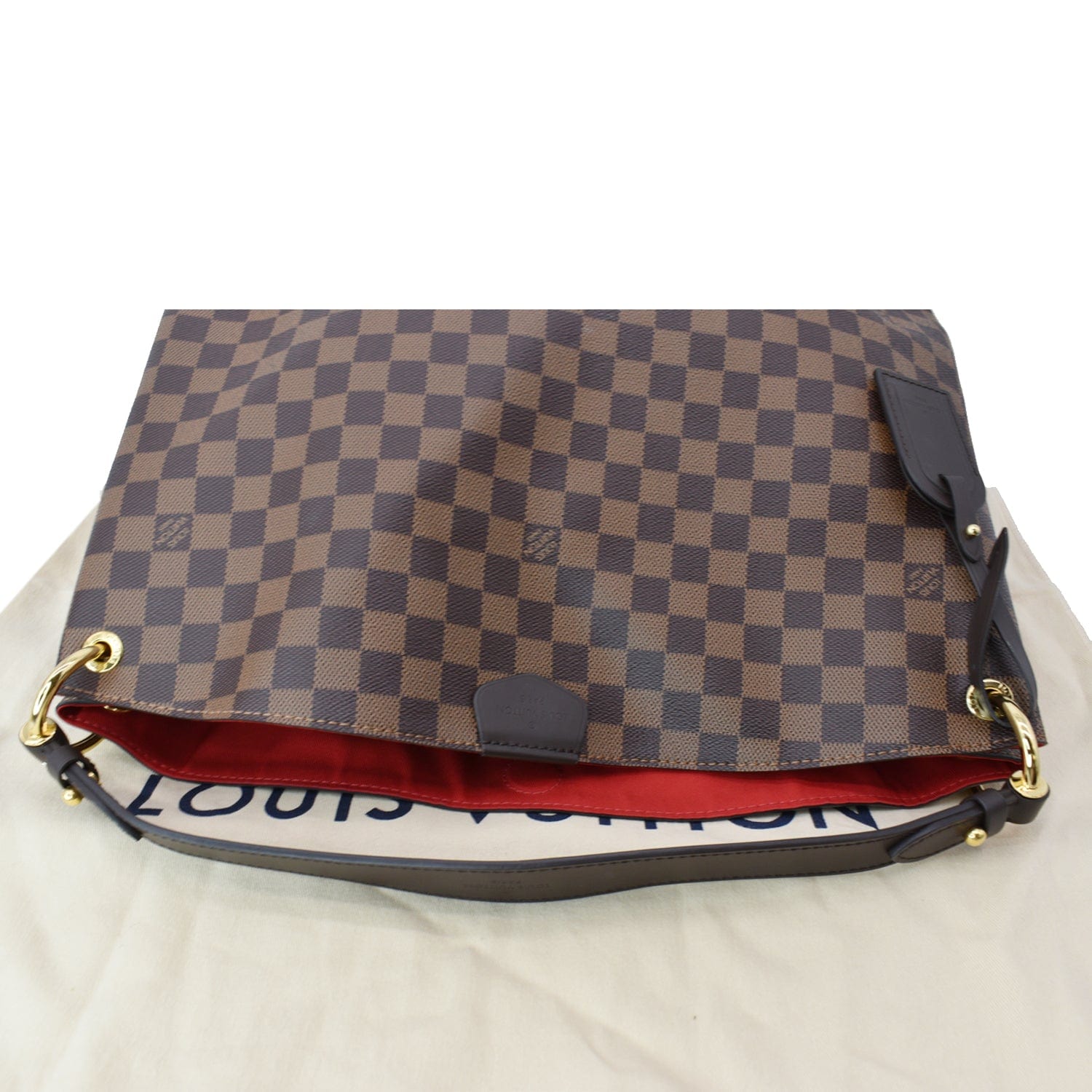 LOUIS VUITTON Graceful MM Damier Ebene Shoulder Bag Brown