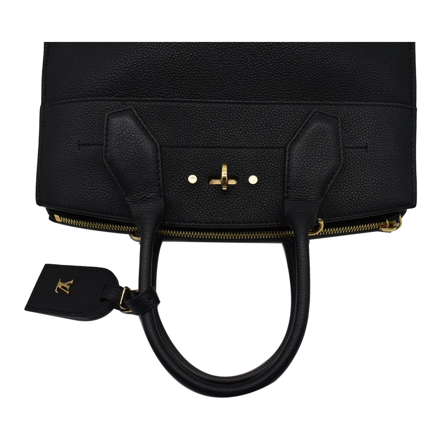 LOUIS VUITTON City Steamer MM Leather Shoulder Bag Noir