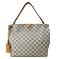 LOUIS VUITTON Graceful PM Damier Azur Shoulder Bag White