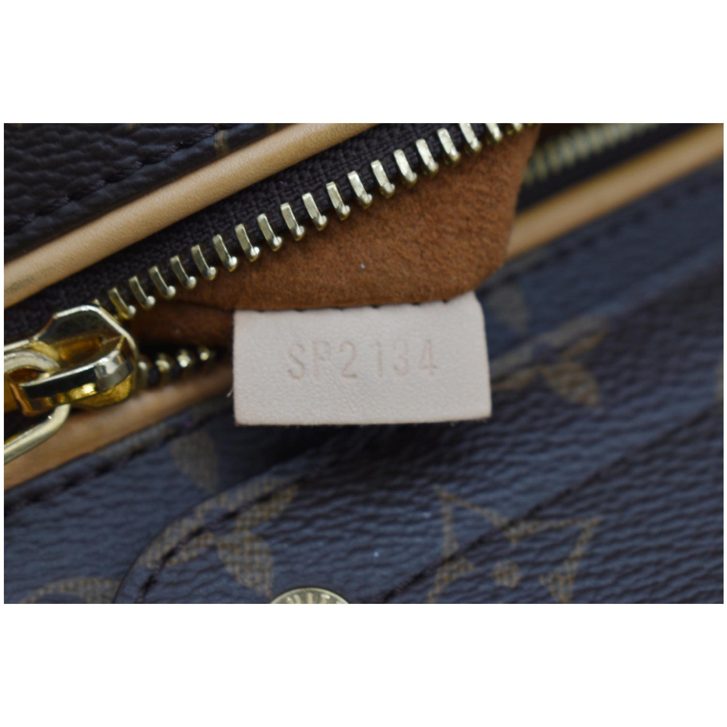 LOUIS VUITTON Olympe Monogram Canvas Satchel Shoulder Bag Brown
