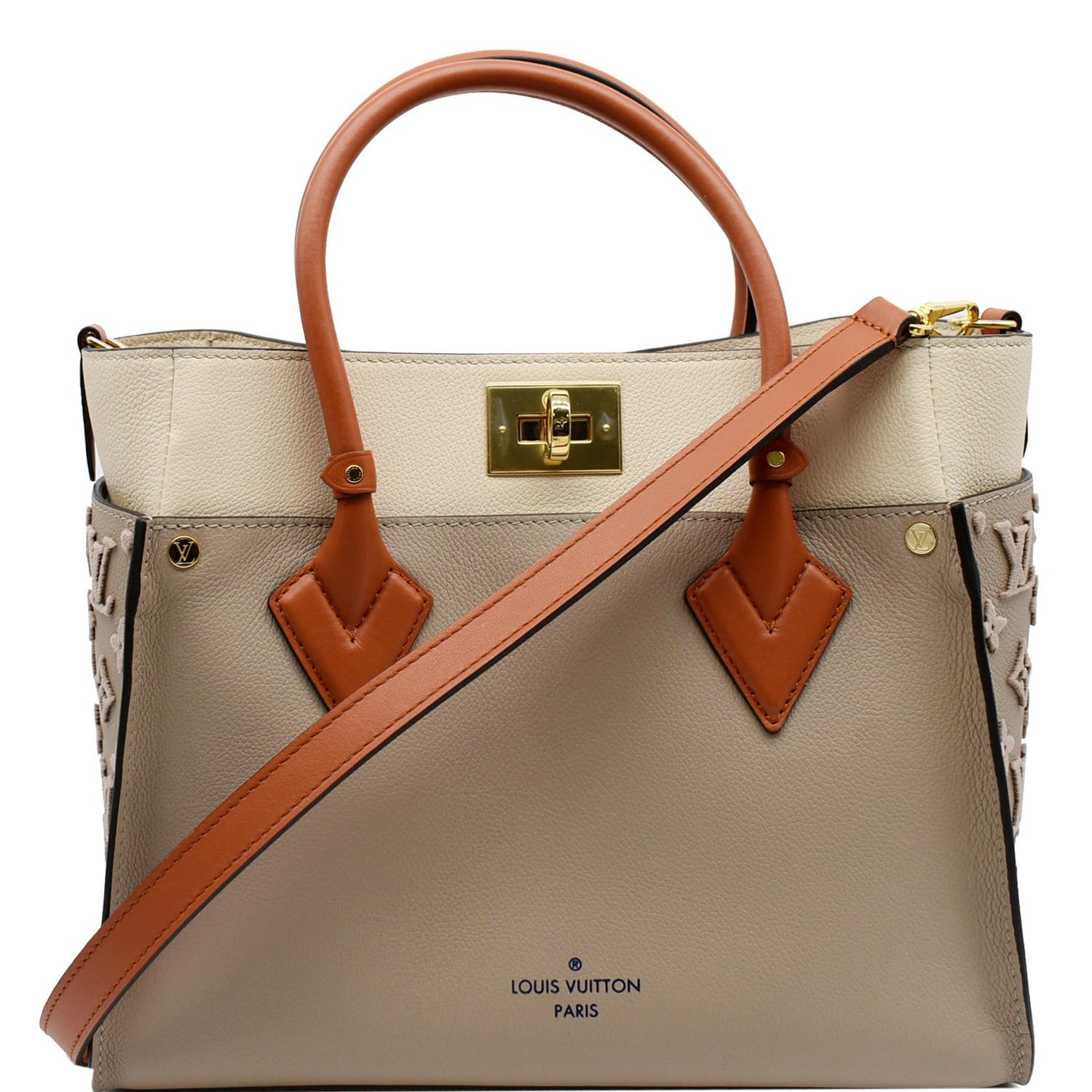 LOUIS VUITTON On My Side MM Monogram Tufting Shoulder Bag Galet