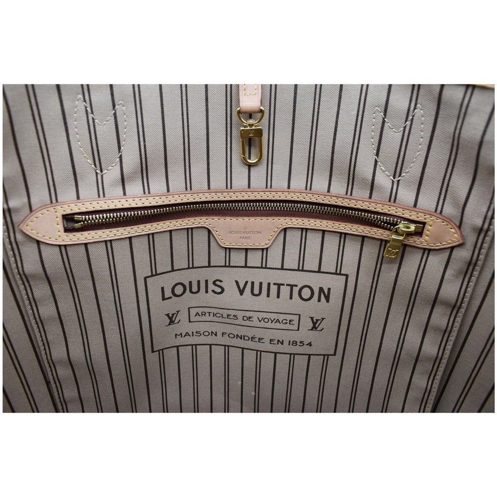 LOUIS VUITTON Neverfull GM Monogram Canvas Tote Bag Brown