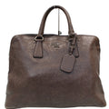 Prada Vitello Daino Leather Large Tote Bag Brown