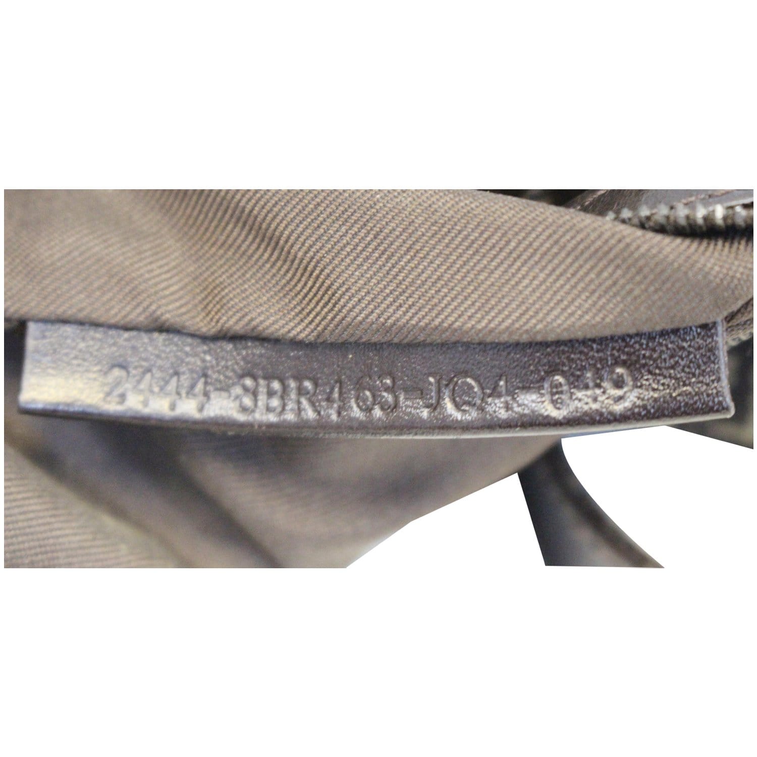 FENDI Zucchino Canvas Shoulder Bag Brown