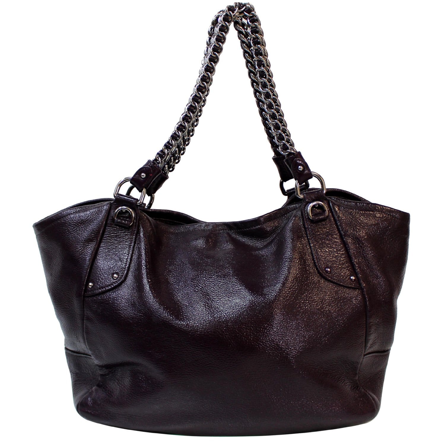 PRADA Cervo Lux Chain Shoulder Bag Purple