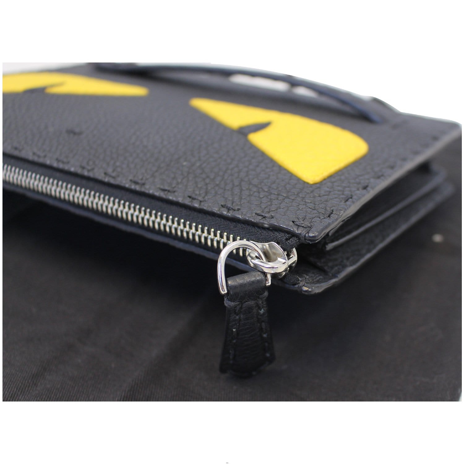 FENDI Bag Bugs eyes Roman Leather Clutch