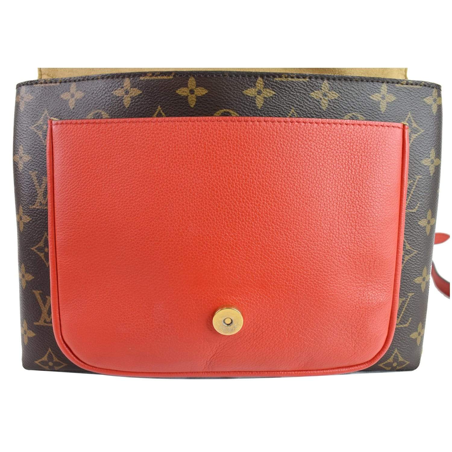 LOUIS VUITTON Marignan Monogram Canvas Shoulder Bag Coquelicot