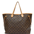 LOUIS VUITTON Neverfull GM Monogram Canvas Tote Shoulder Bag Brown