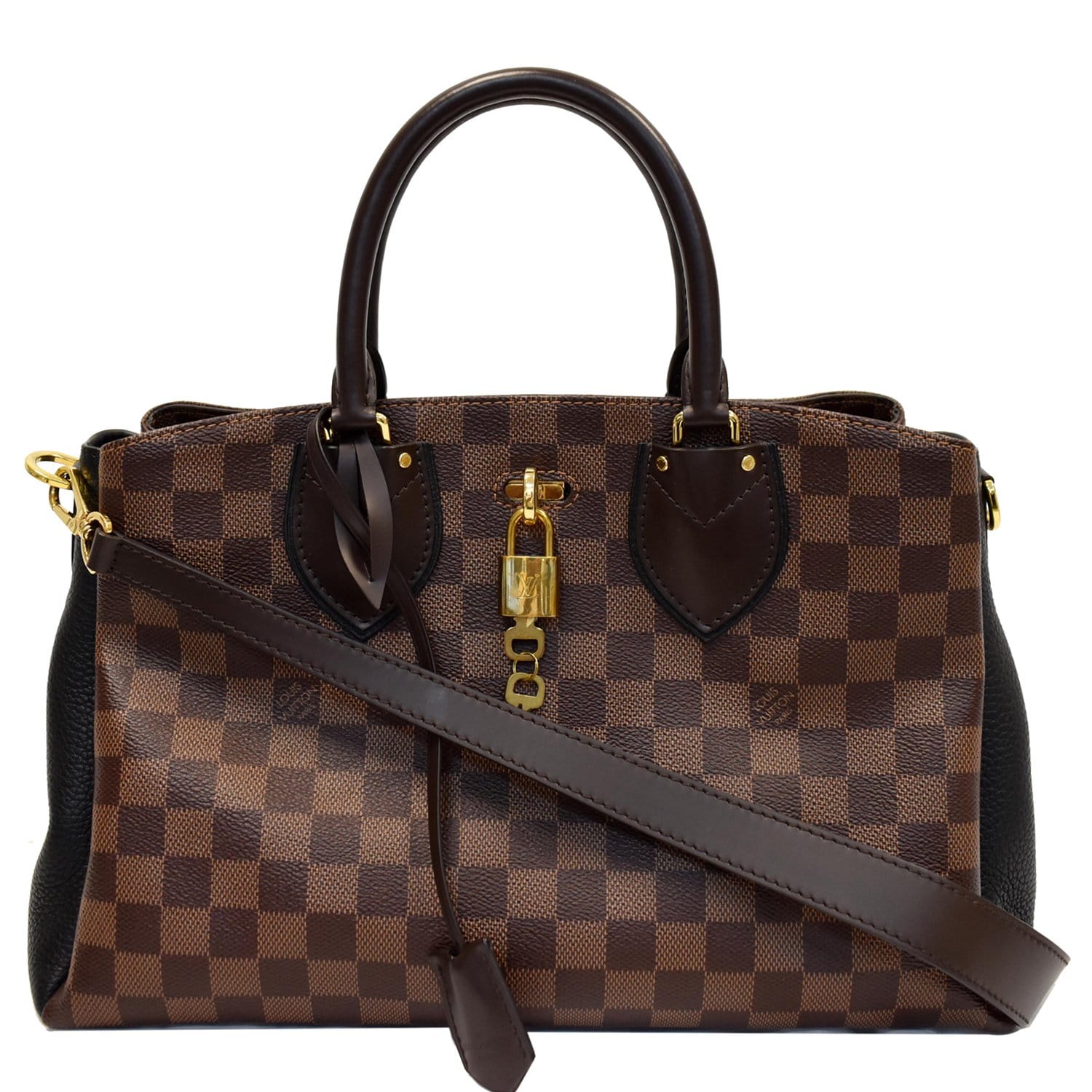 LOUIS VUITTON Normandy Damier Ebene Shoulder Bag Brown