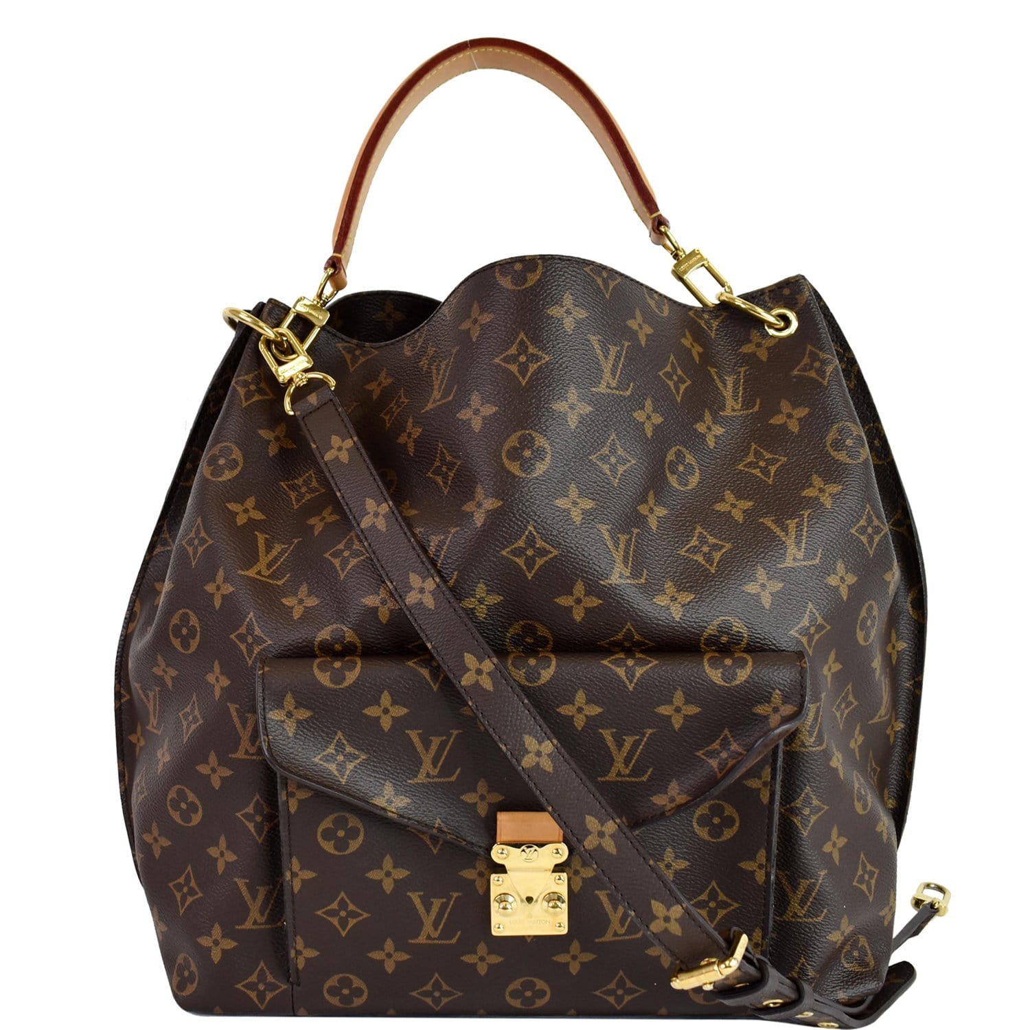 LOUIS VUITTON Metis Hobo Monogram Canvas Shoulder Bag Brown