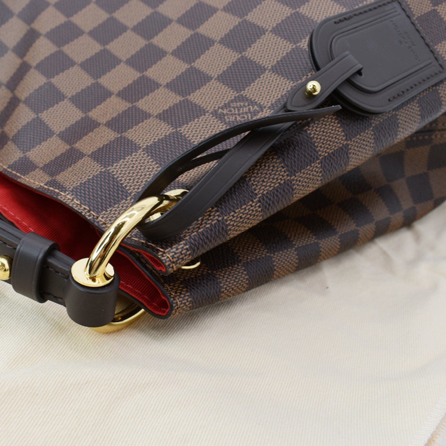 LOUIS VUITTON Graceful MM Damier Ebene Shoulder Bag Brown