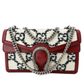 GUCCI Dionysus GG Tweed Small Shoulder Bag Cerise 400249