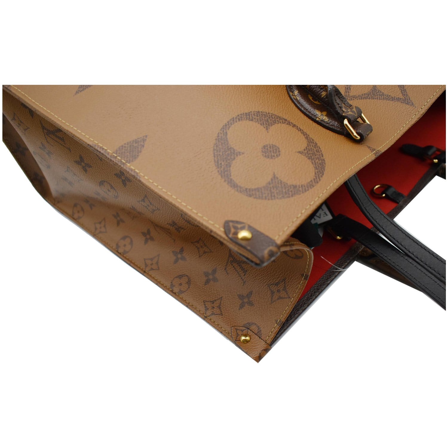 LOUIS VUITTON Onthego GM Reverse Monogram Giant Canvas Shoulder Bag Brown
