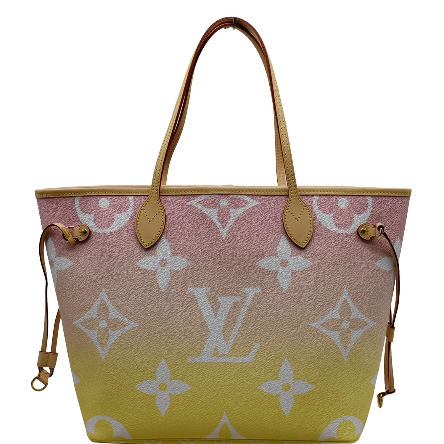 LOUIS VUITTON Neverfull MM Pool Monogram Giant Tote Shoulder Bag Light Pink