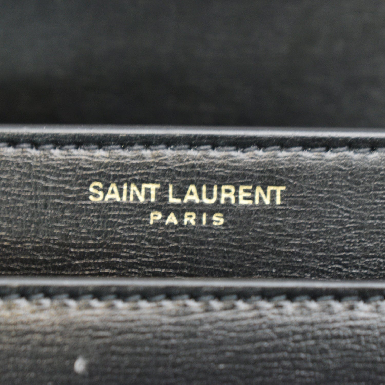 YVES SAINT LAURENT Monogram Sunset Medium Leather Shoulder Bag Black