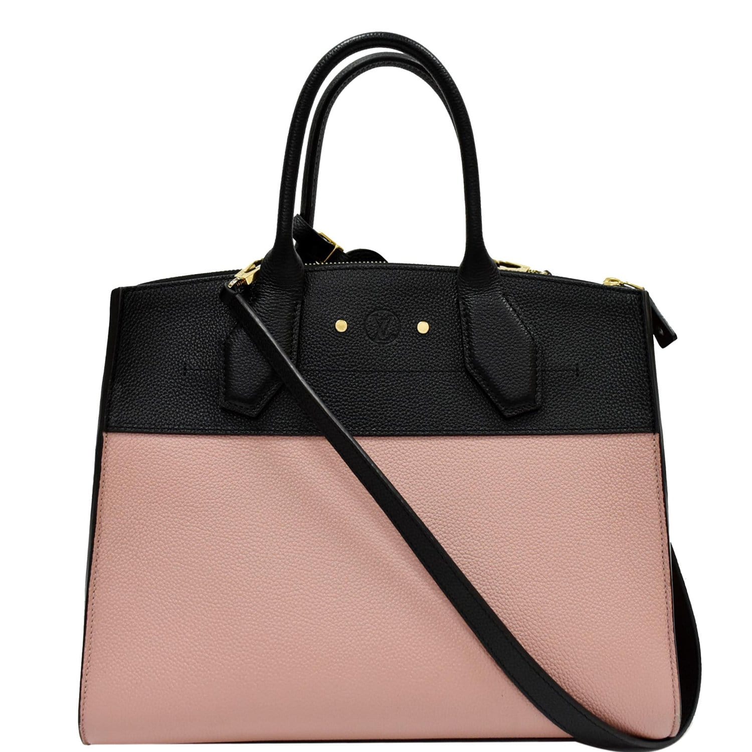 LOUIS VUITTON City Steamer MM Leather Shoulder Bag Magnolia