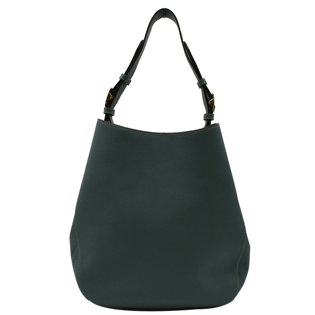 BURBERRY Bucket Leather Shoulder Bag Blue