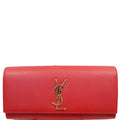 YVES SAINT LAURENT Cassandre Grain De Poudre Clutch Red