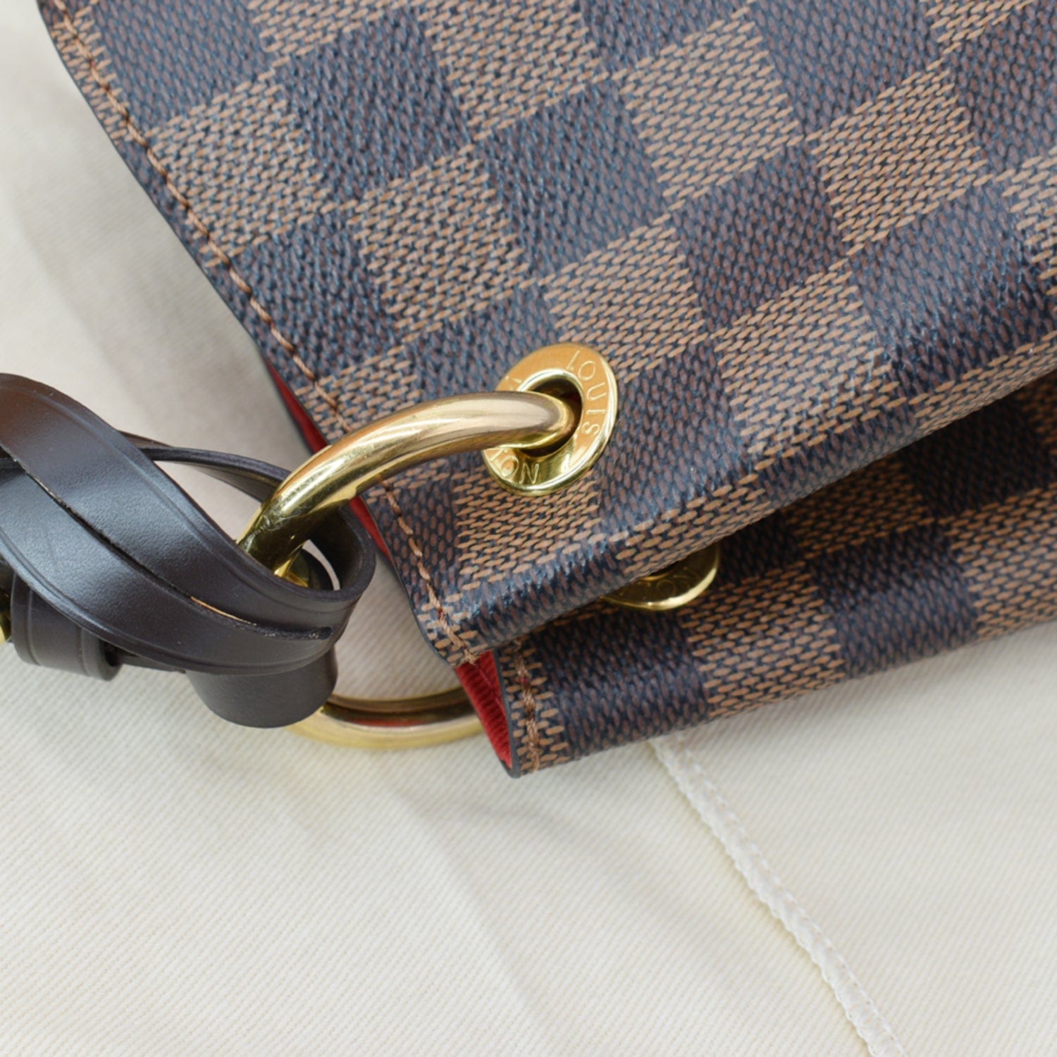 LOUIS VUITTON Graceful PM Damier Ebene Shoulder Bag Brown