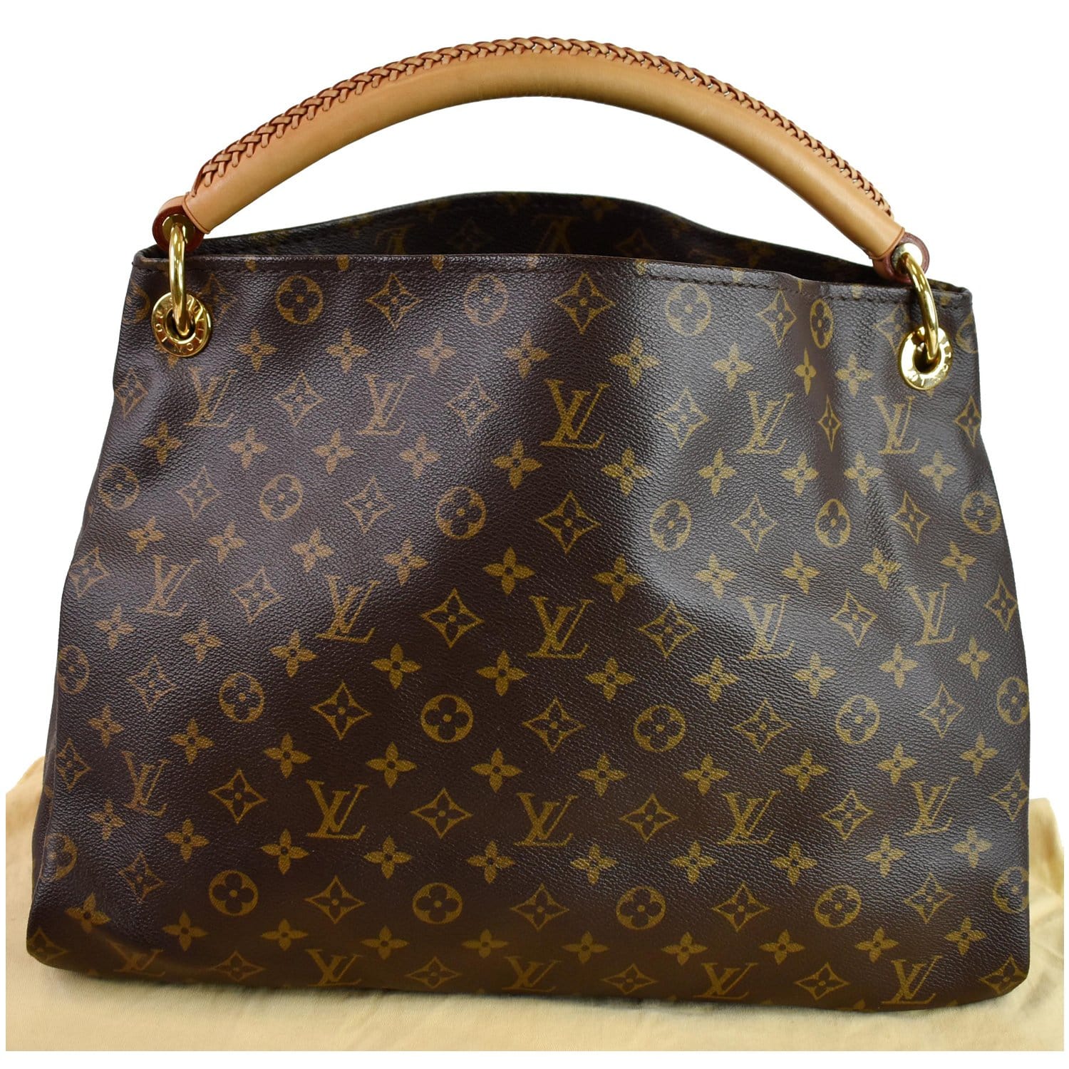 LOUIS VUITTON Artsy MM Monogram Canvas Shoulder Bag Brown