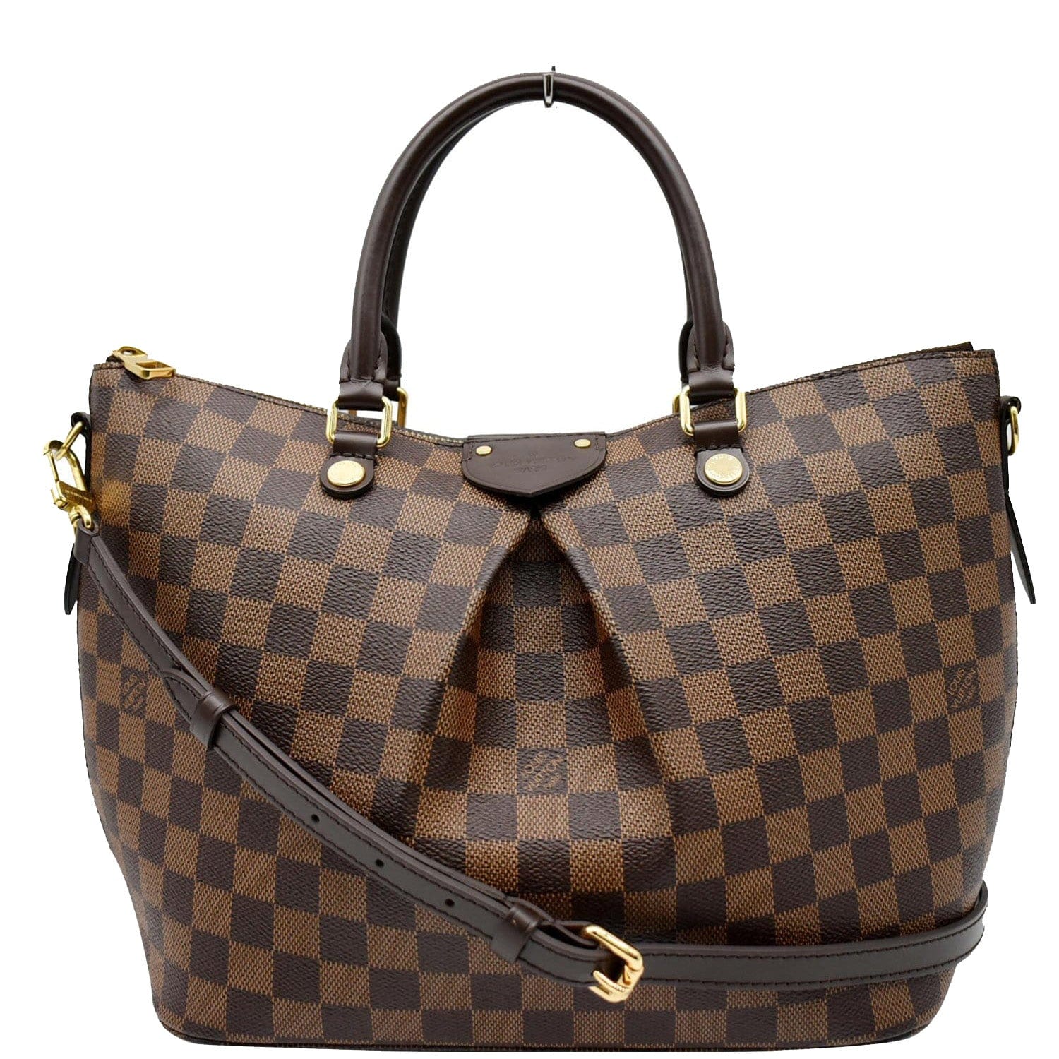 LOUIS VUITTON Siena MM Damier Ebene Shoulder Bag Brown
