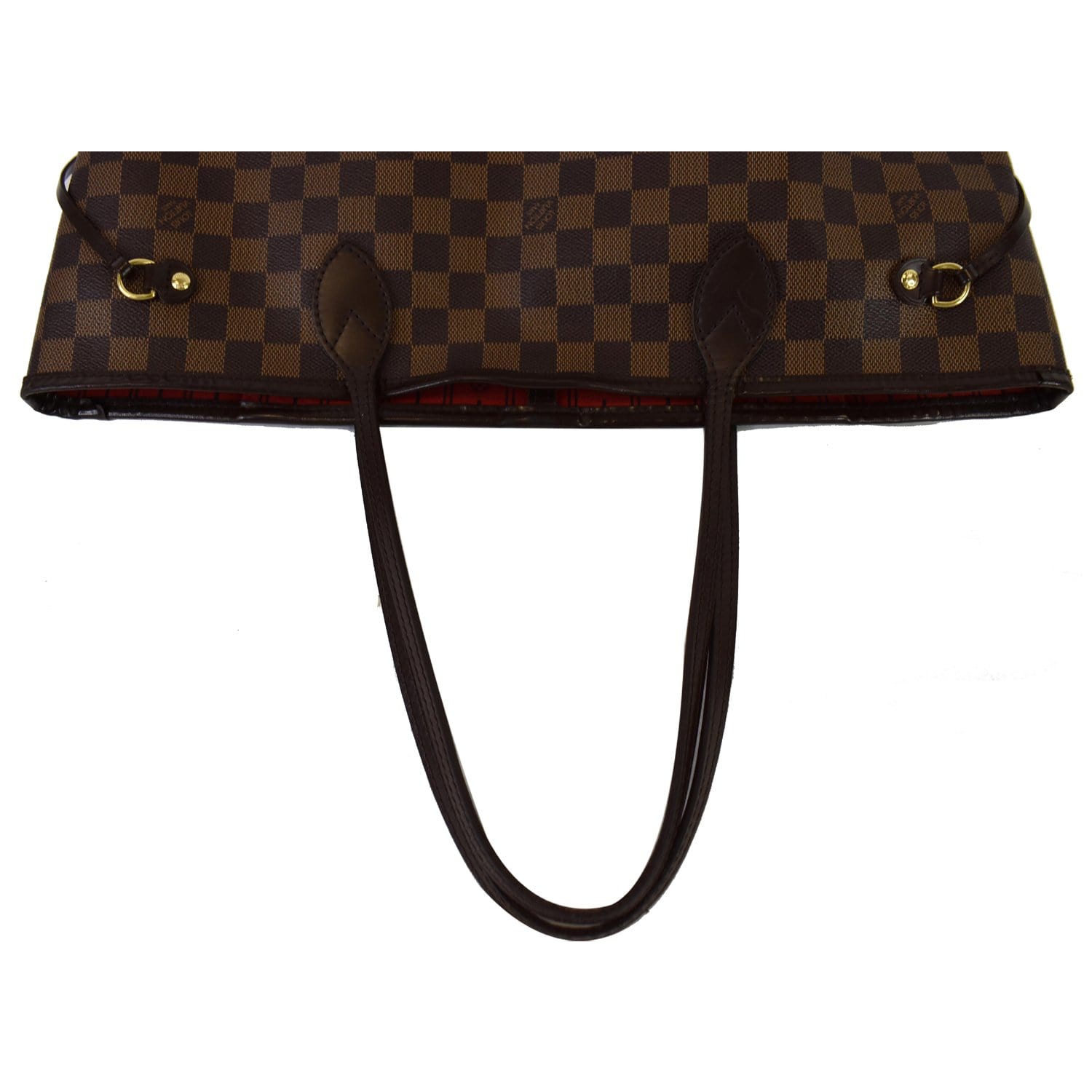 LOUIS VUITTON Neverfull MM Damier Ebene Shoulder Bag Brown
