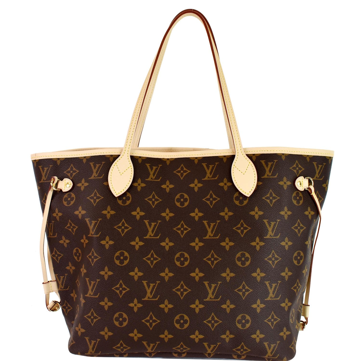 LOUIS VUITTON Neverfull MM Monogram Canvas Shoulder Bag Brown