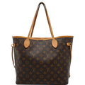 LOUIS VUITTON Neverfull MM Monogram Canvas Tote Bag Brown