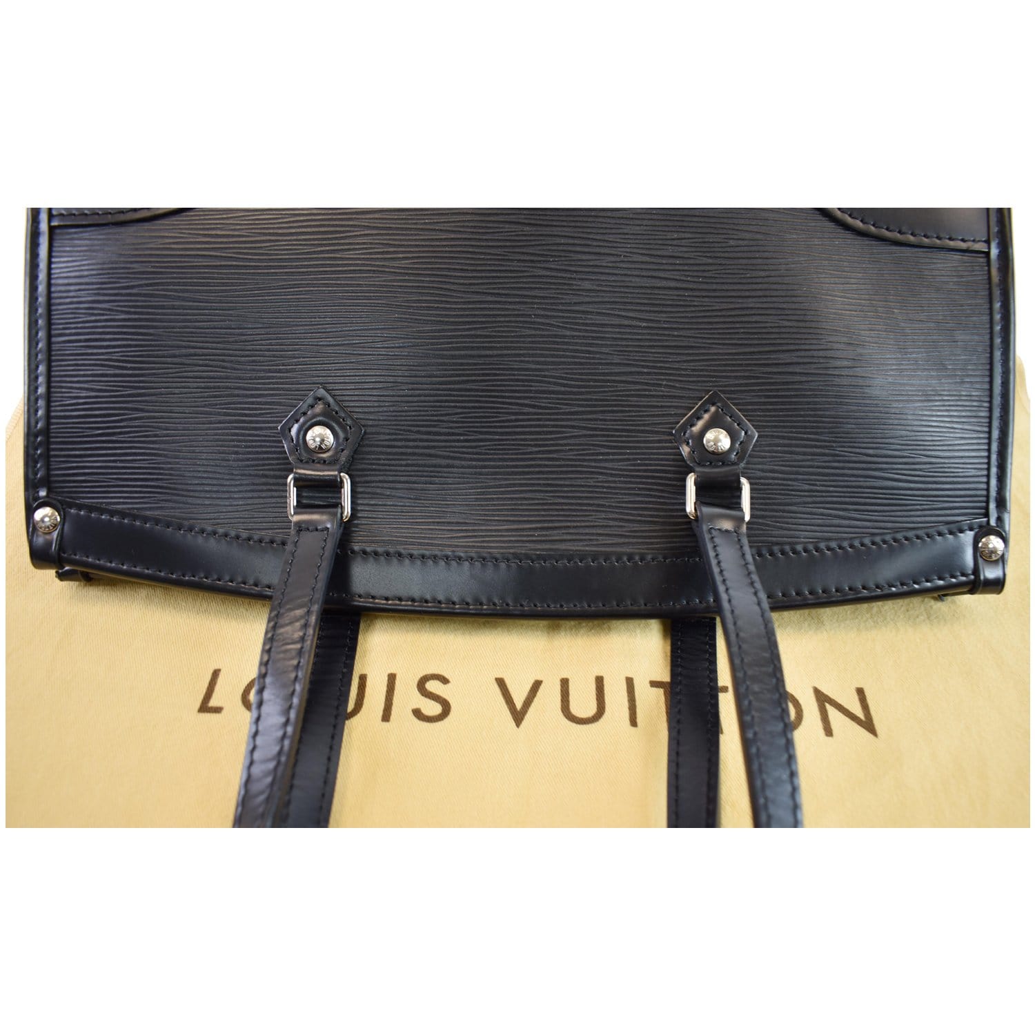 LOUIS VUITTON Madeleine PM Epi Leather Shoulder Bag Black