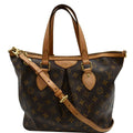 LOUIS VUITTON Palermo PM Monogram Canvas Shoulder Bag Brown