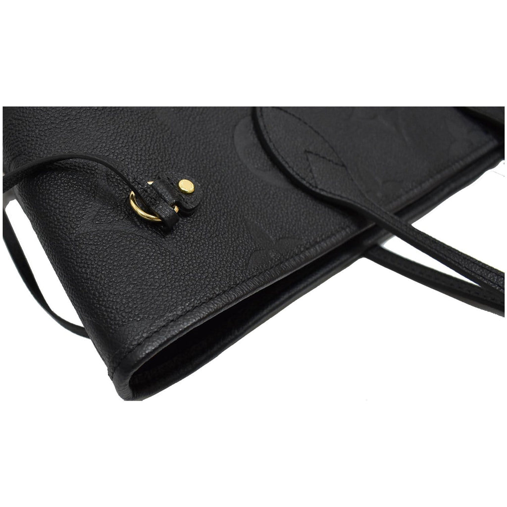 LOUIS VUITTON Neverfull MM Monogram Empreinte Tote Bag Black