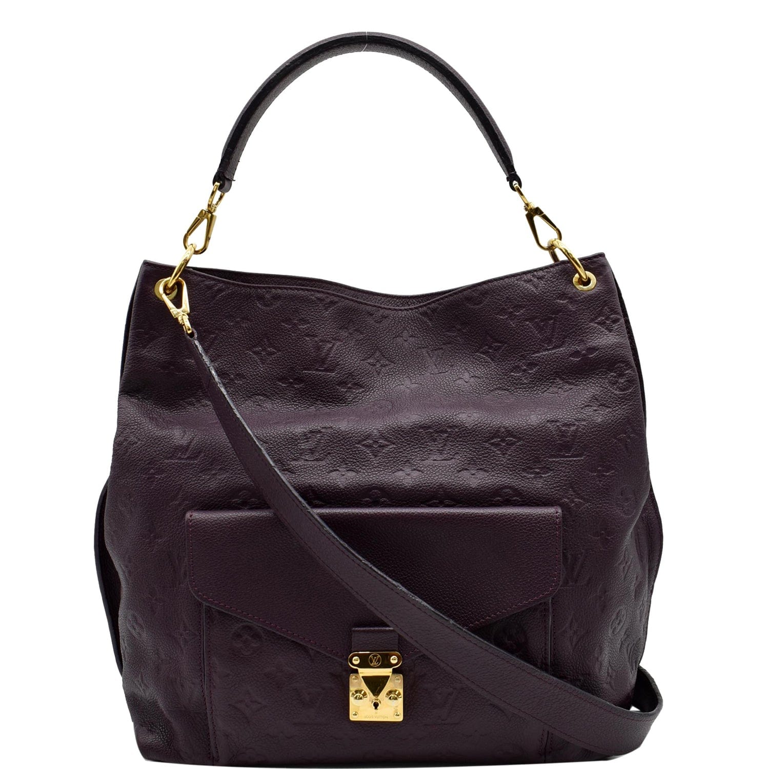 LOUIS VUITTON Metis Hobo Monogram Empreinte Shoulder Bag Plum