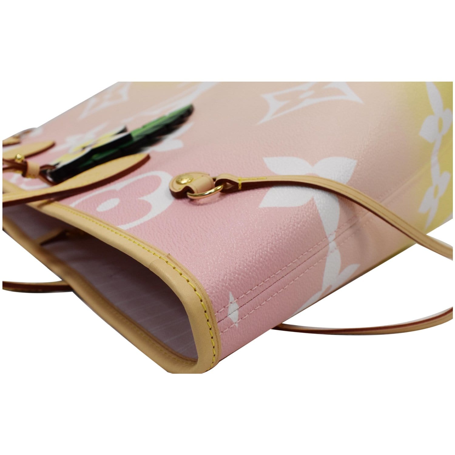 LOUIS VUITTON Neverfull MM Pool Monogram Giant Tote Shoulder Bag Light Pink