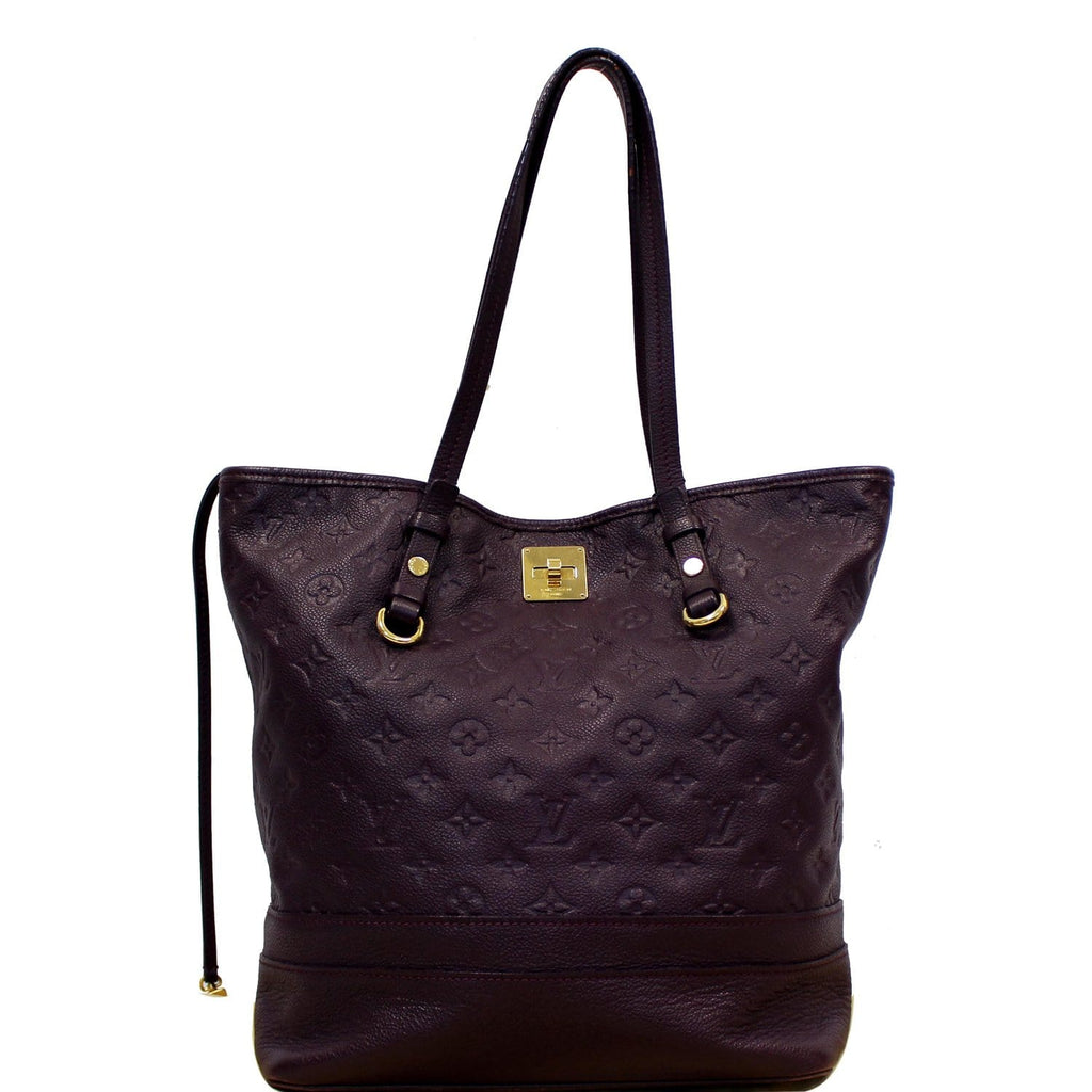 LOUIS VUITTON Citadine PM Monogram Empreinte Leather Shoulder Bag Plum