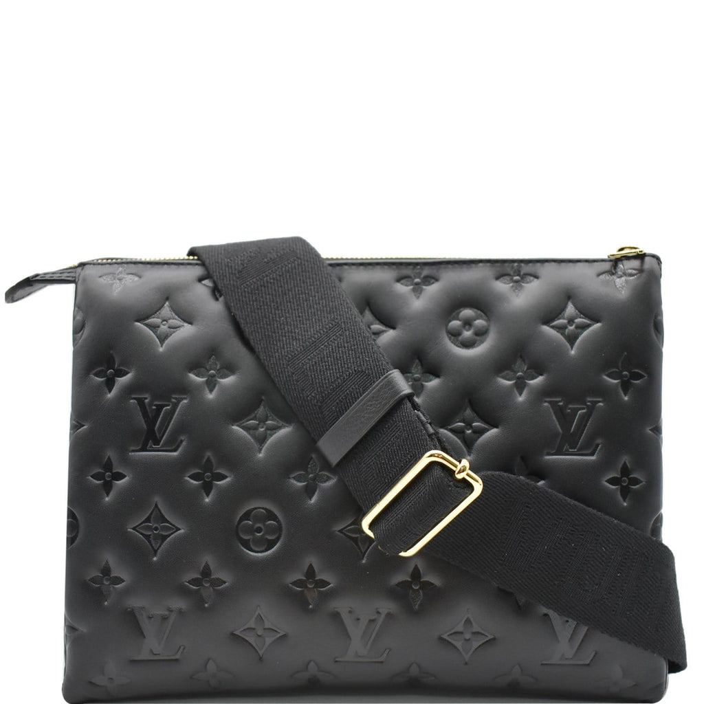 LOUIS VUITTON Coussin PM Monogram Embossed Shoulder Bag Black