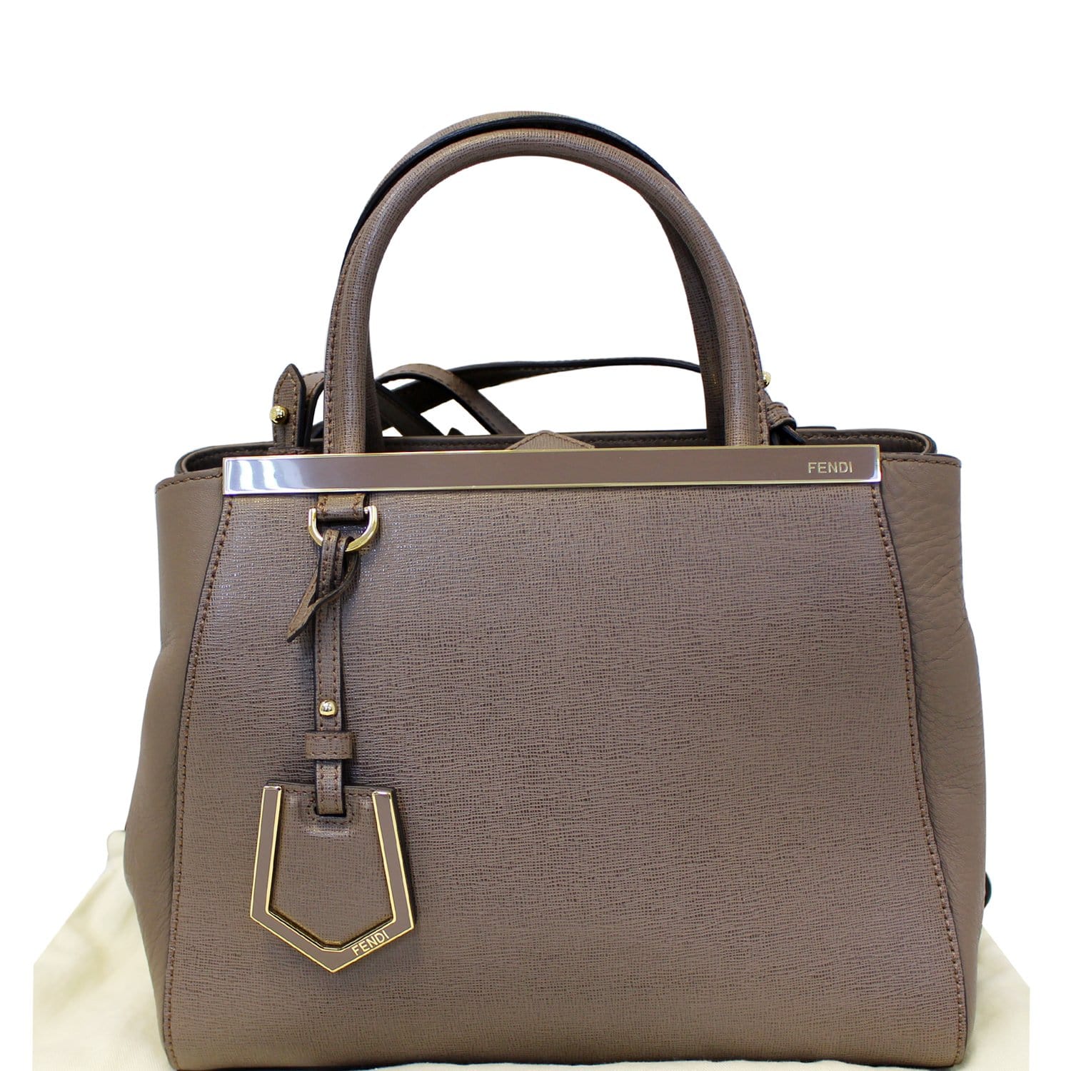 FENDI Roma Petite 2 Jours Leather Shoulder Handbag