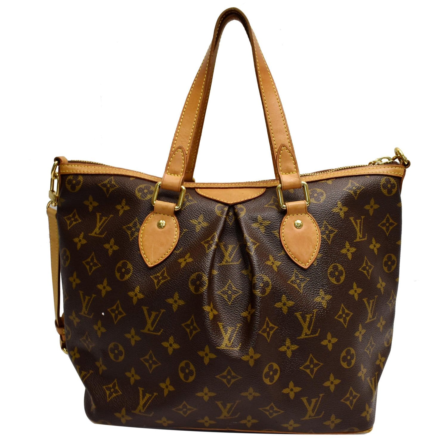 LOUIS VUITTON Palermo PM Monogram Canvas Shoulder Bag Brown