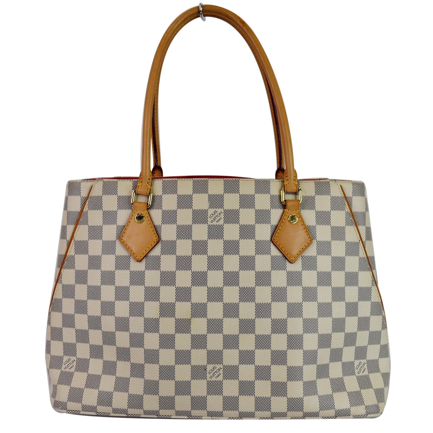LOUIS VUITTON Calvi Damier Azur Shoulder Bag White
